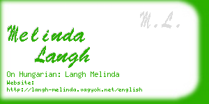 melinda langh business card